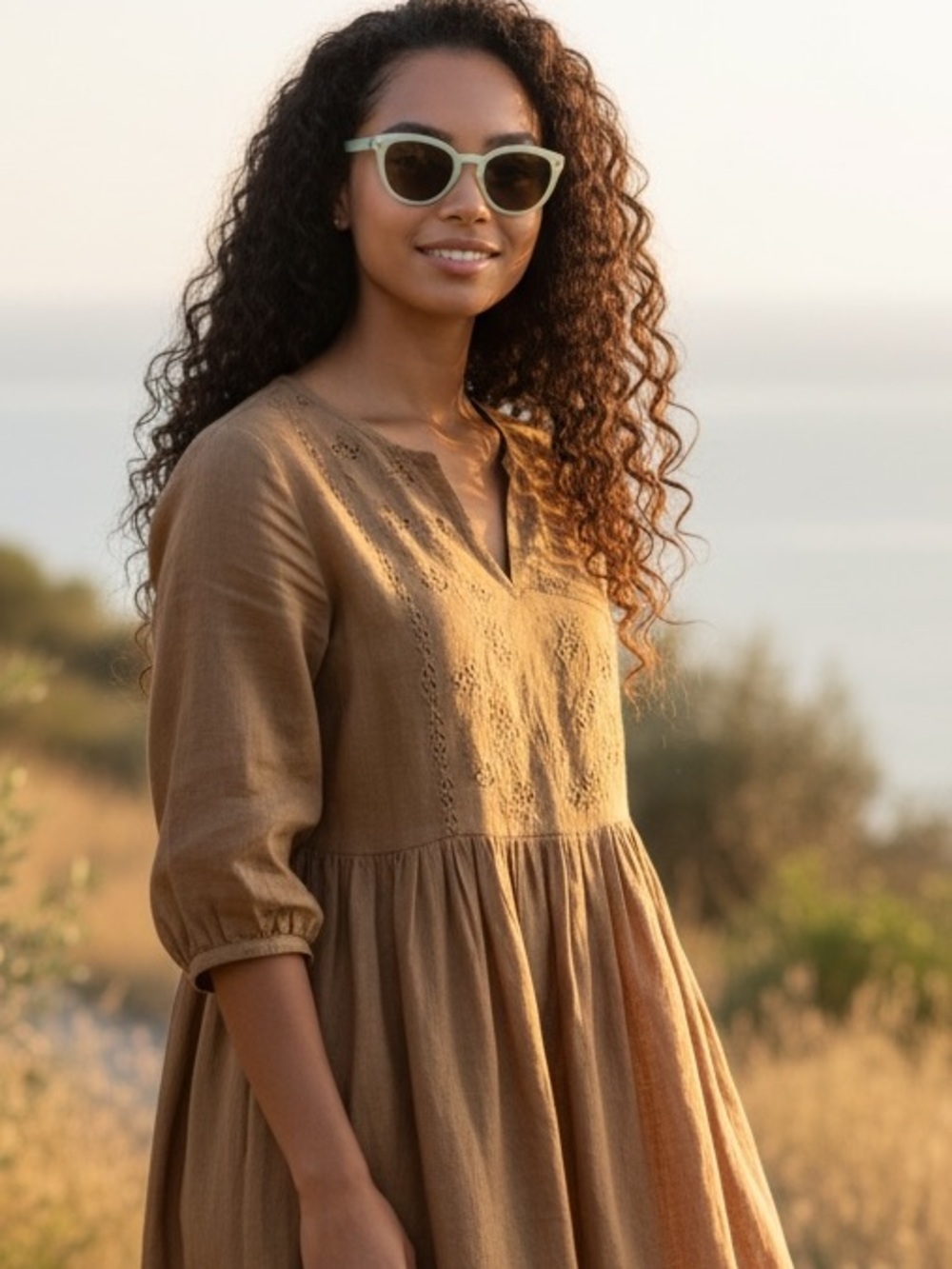 Chloé Cream Frame Brown Lens Sunglasses